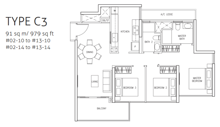 northwave-3bedroom-type-c3-floor-plan